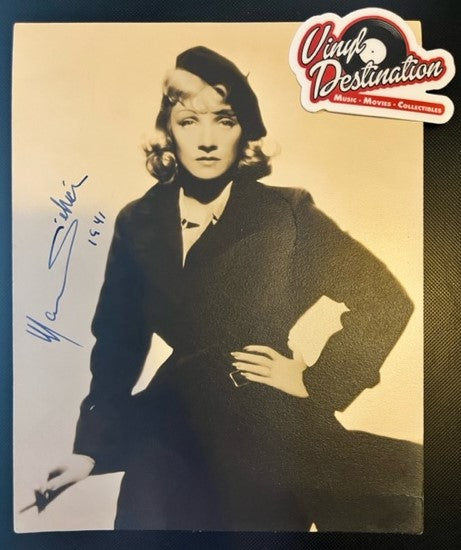 Marlene Dietrich - Hollywood Legend - Hand Signed 5 x 6 Fan Card