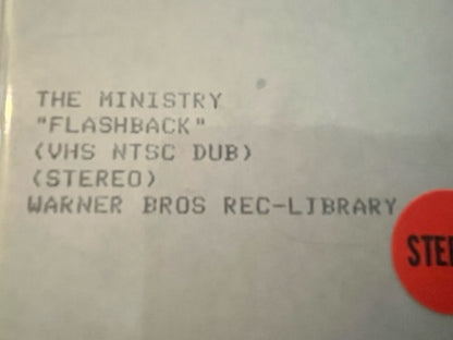 Ministry - Flashback - VERY RARE Promotional ONLY VHS Video Single