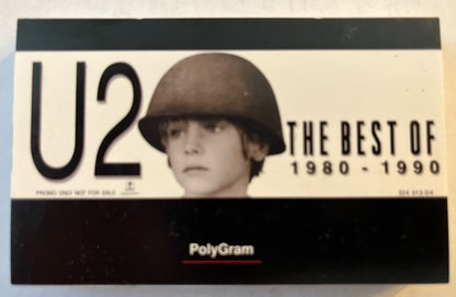 U2 - The Best Of 1980-1990   RARE Thailand Cassette LP With Bonus Promo Note Cards