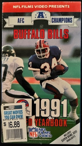 Buffalo Bills - NFL Films - 1991 Video Yearbook - Factory Sealed VHS