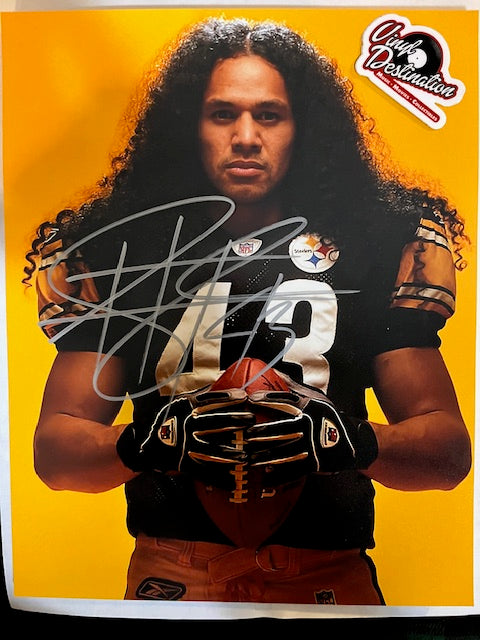 Troy Polamalu - Pittsburgh Steelers  Hand Signed 8 x 10 Photo