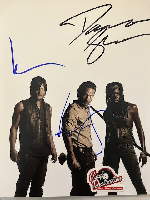 The Walking Dead - Cast Signed Set Of Seven Signatures On Three 8 x 10 Photos