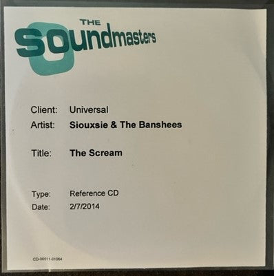 Siouxsie & The Banshees - The Scream      RARE Studio Mastering CDr