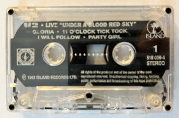 U2 - LIVE Under A Blood Red Sky    Rare Thailand Import Cassette LP