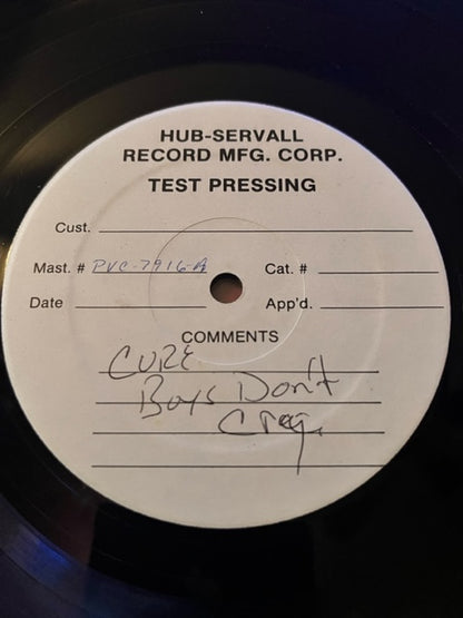 THE CURE - Boys Don't Cry - EXTREMELY RARE 1980 Test Pressing LP on PVC Records