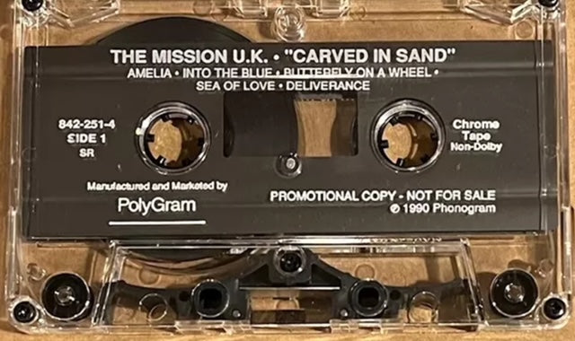 Mission UK - Carved In Sand   Rare Advance Promo Only Cassette LP