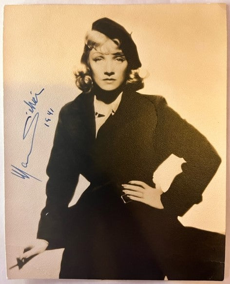 Marlene Dietrich - Hollywood Legend - Hand Signed 5 x 6 Fan Card