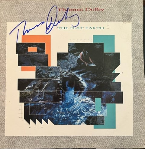 Thomas Dolby - The Flat Earth - LP Sleeve Hand Signed By Thomas Dolby