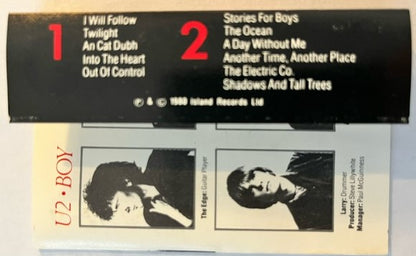 U2 - Boy    VERY RARE Thailand Import Cassette LP