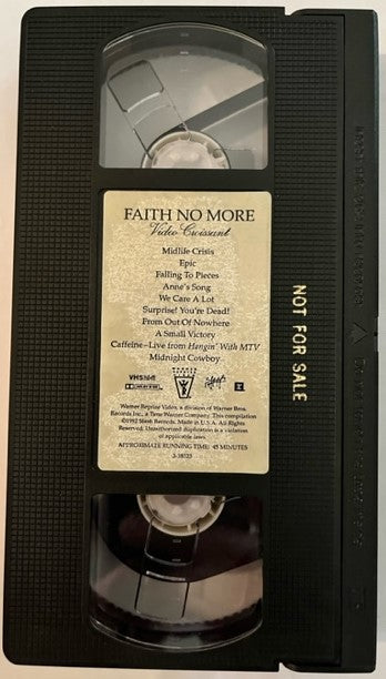 Faith No More - Video croissant - Nine Track U.S. Promotional VHS Videocassette