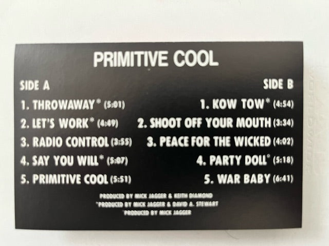 Mick Jagger - Primitive Cool   VERY Rare Japanese Promo Cassette LP