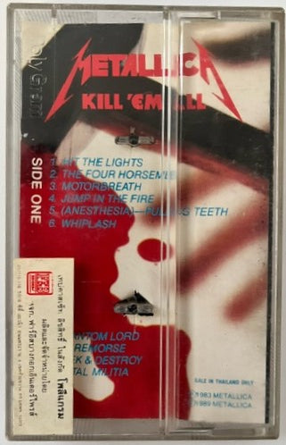 Metallica - Kill 'Em All      RARE Thailand Import Cassette LP