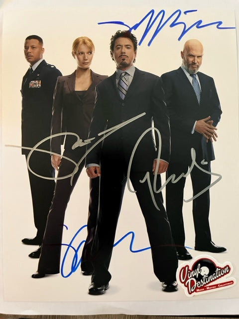 Ironman - Cast signed 8 x 10 Photo  Downey - Paltrow - Howard - Bridges