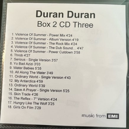 Duran Duran - The Singles 1986-1995 - U.K. 6xCD Box Set Promo Test Pressings W/Booklet