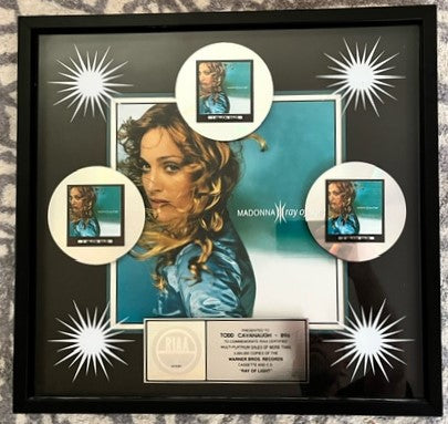 Madonna - Ray Of Light   Rare Triple P{latinum Sales Award