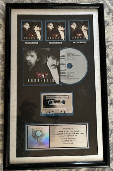 Brooks & Dunn - Borderline   Rare Triple Platinum Record Award