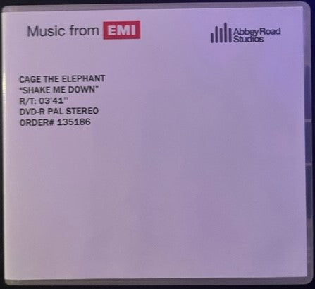 Cage The Elephant - Shake Me Down - Rare Promotional DVDr Test Pressing