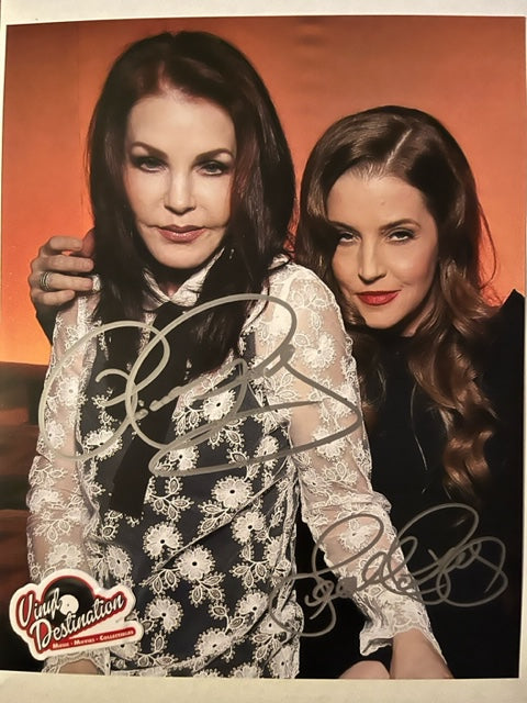 The Presleys - Lisa Marie & Priscilla - Hand Signed 8 x 10 Photo