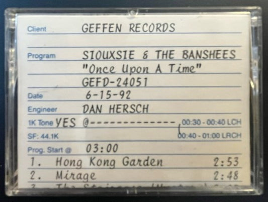 Siouxsie & The Banshees - Once Upon A Time  VERY RARE Studio Master DAT Cassette