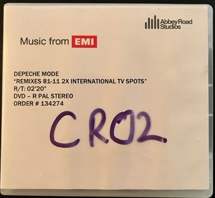 Depeche Mode - Remixes 81-11 - International TV Spots - Rare DVDr Test Pressing