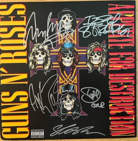 Guns-N-Roses - Appetite For Destruction - FULLY SIGNED LP