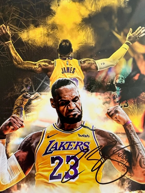 NBA Star - LeBron James - L.A. Lakers - Hand Signed 8 x 10 Photo