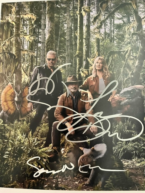 JURASSIC PARK - Cast Signed 8 x 10 Photo  Neill - Dern - Goldblum