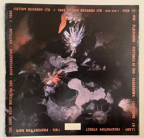 The Cure - Disintegration    Extremely Rare Proof Sleeve For LP