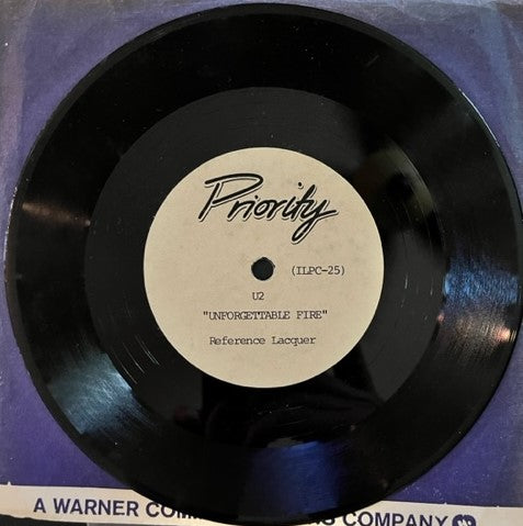 U2 - Unforgettable Fire - Very Rare Two-Sided 7" ACETATE