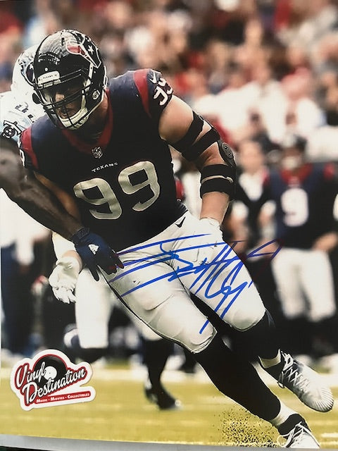 J.J. Watt - Houston Texans   Hand Signed 8 x 10 Photo