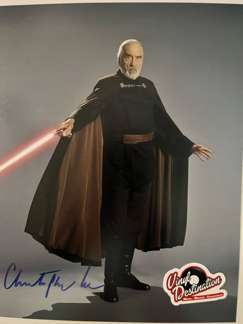 Christopher Lee / Count Dooku - Star Wars       Hand Signed 8 x 10 Photo