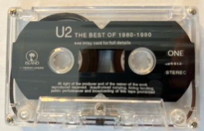 U2 - The Best Of 1980-1990   RARE Thailand Cassette LP With Bonus Promo Note Cards