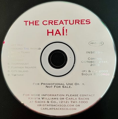 The Creatures - HAI! - U.S. Promotional Only CD LP  MINT