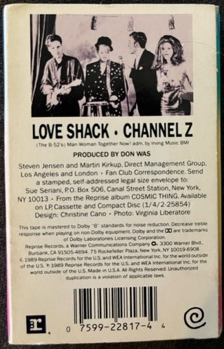 The B-52's - Love Shack / Channel Z         U.S. Cassette Single