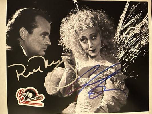 Scrooged - Cast Signed 8 x 10 Photo  Bill Murray & Carol Kane