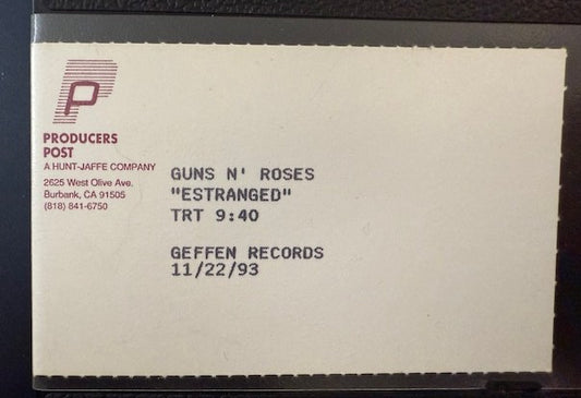 Guns-N-Roses - Estranged      RARE Promo Only VHS Single