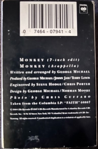 George Michael - Monkey    U.S. Cassette Single