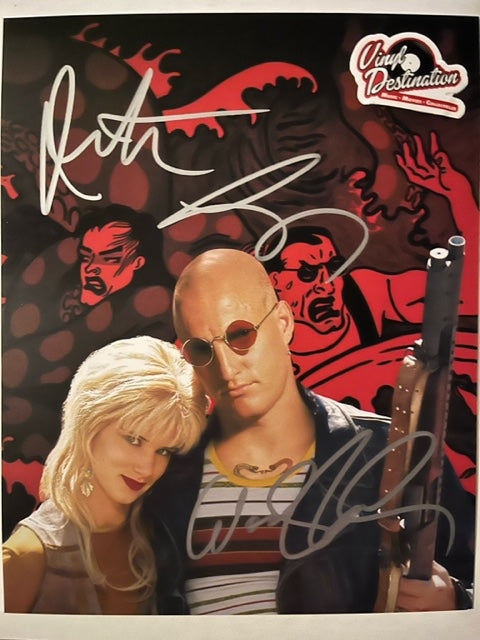 Natural Born Killers - Cast Signed 8 x 10 Photo   Woody  Harrelson & Juliette Lewis