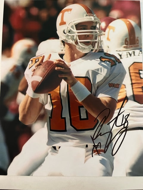 NFL Superstar - Peyton Manning - Tennessee - Hand Signed 8 x 19 Photo