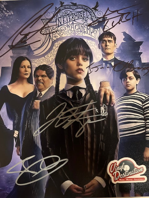 Wednesday Signer Wednesday - Cast Signed 8 x 10 Photo – Vinyl Destination Arizona