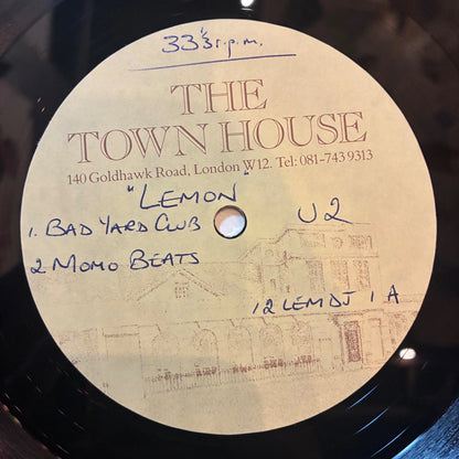 U2 - Lemon Remixes  SUPER RARE UK 4-Track Metal Acetate
