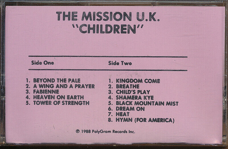 The Mission UK - Children - Rare Promotional Cassette LP
