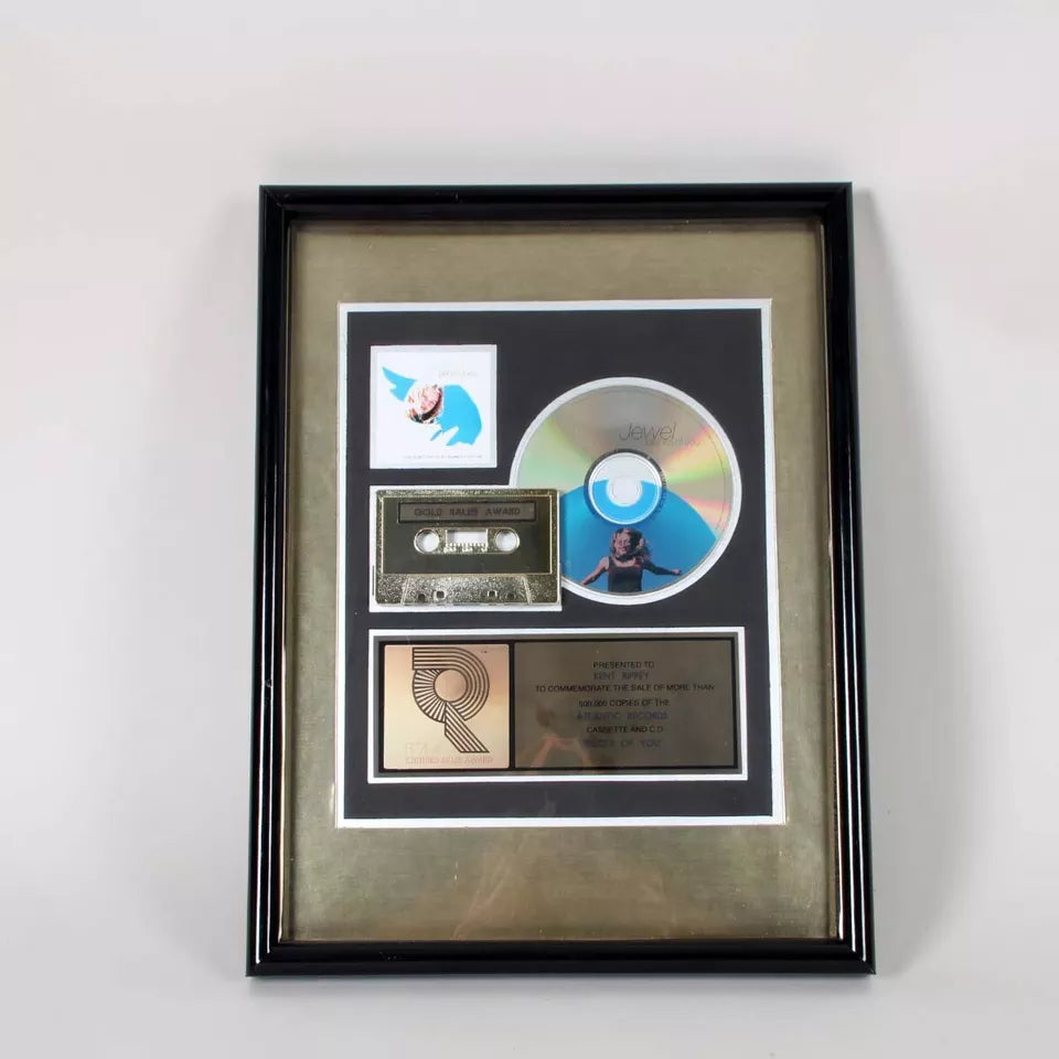 JEWEL - Pieces Of You  RIAA Gold Sales Award For 500,000 CDs & Cassettes