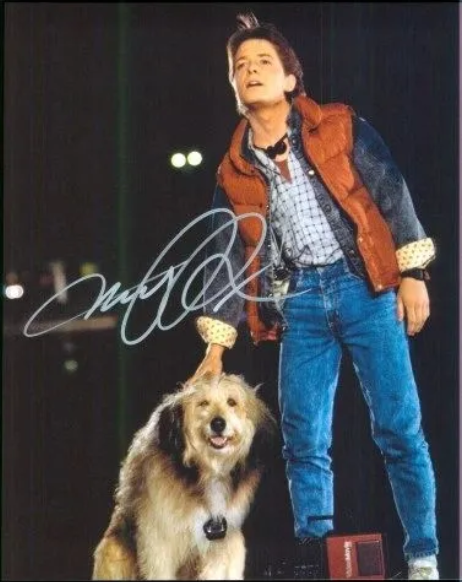 Michael J Fox - Marty Mc Fly - Back To The Future  Autographed 8 x 10