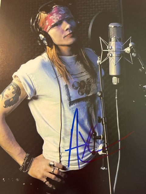 Axl Rose - Guns-N-Roses - Autographed 8 x 10 Photo