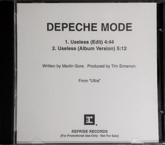 DEPECHE MODE - USELESS - UBER RARE Promotion Only CD