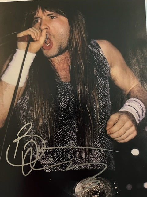 Bruce Dickinson Iron Maiden Frontman Hand Signed 8 X 10 Photo Vinyl Destination Arizona 6238