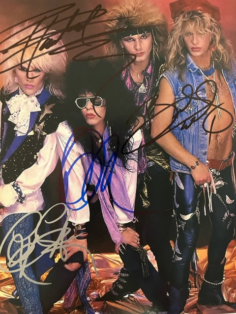 POISON - Glam Metal - 8 x 10 Hand Signed by Entire Band Michaels - Dall - DeVille -Rockett