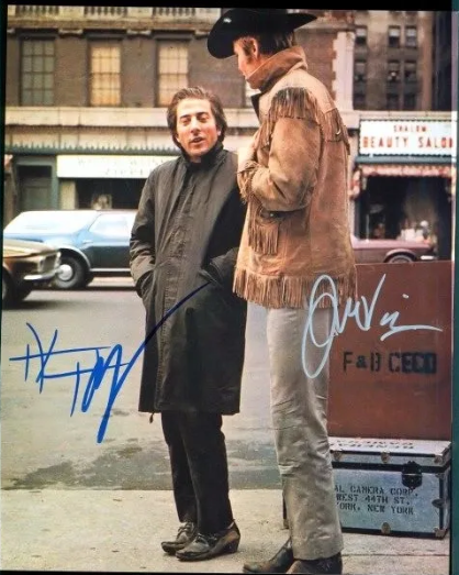 Dustin Hoffman - John Voight _ MIDNIGHT COWBOY - Cast Signed 8 x 10 Photo